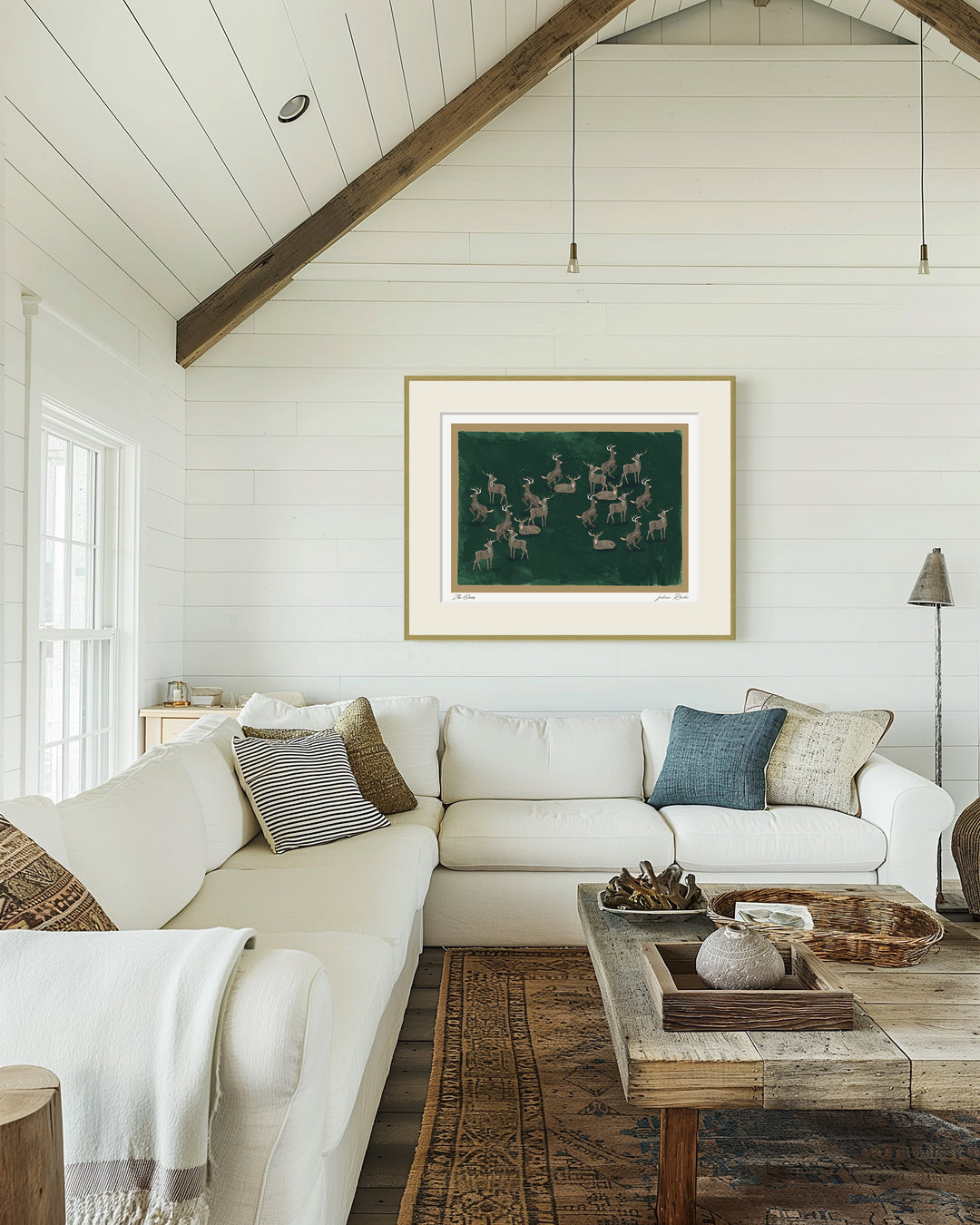"The Deer" Framed Matted Print Wall Art by ChiChi Décor