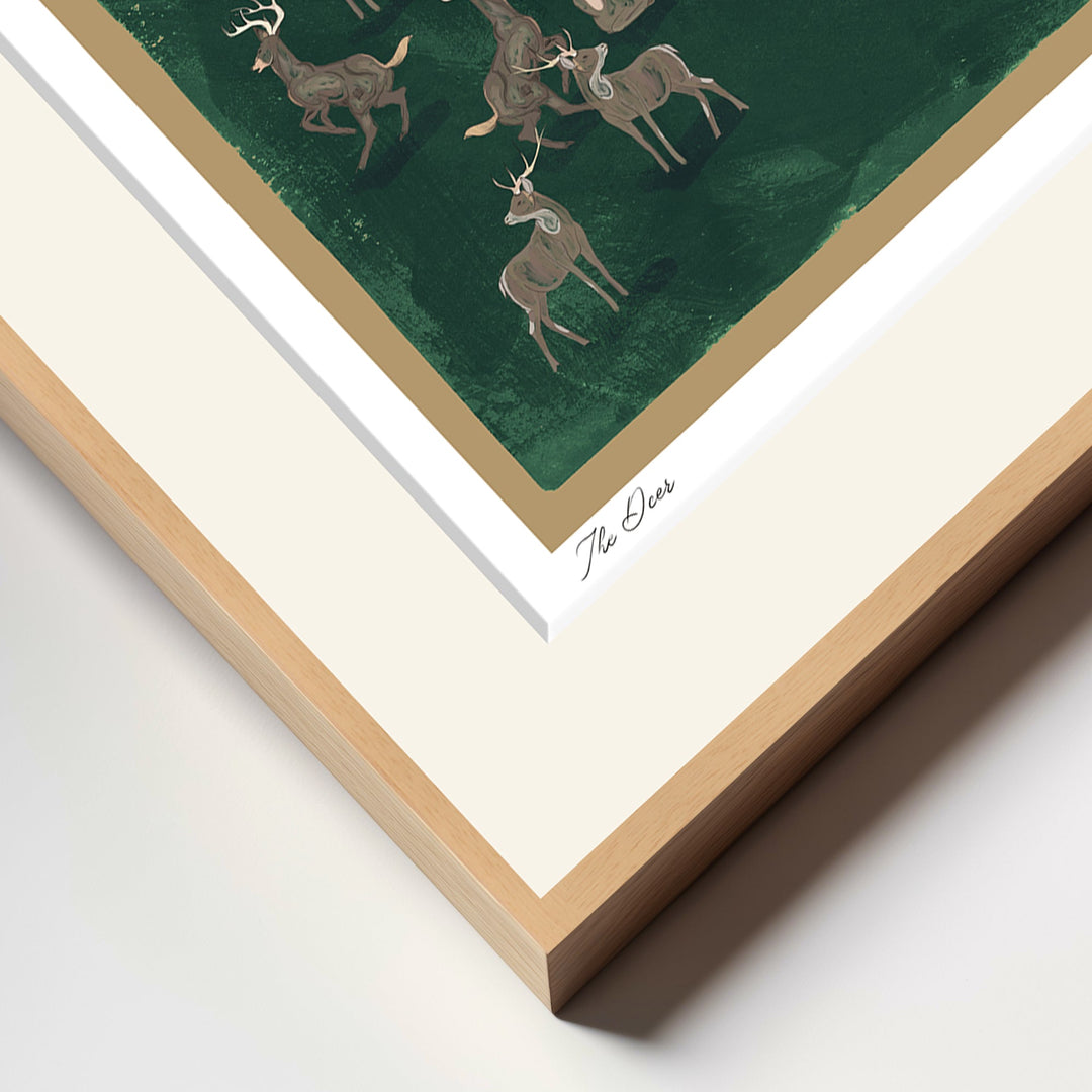 "The Deer" Framed Matted Print Wall Art by ChiChi Décor
