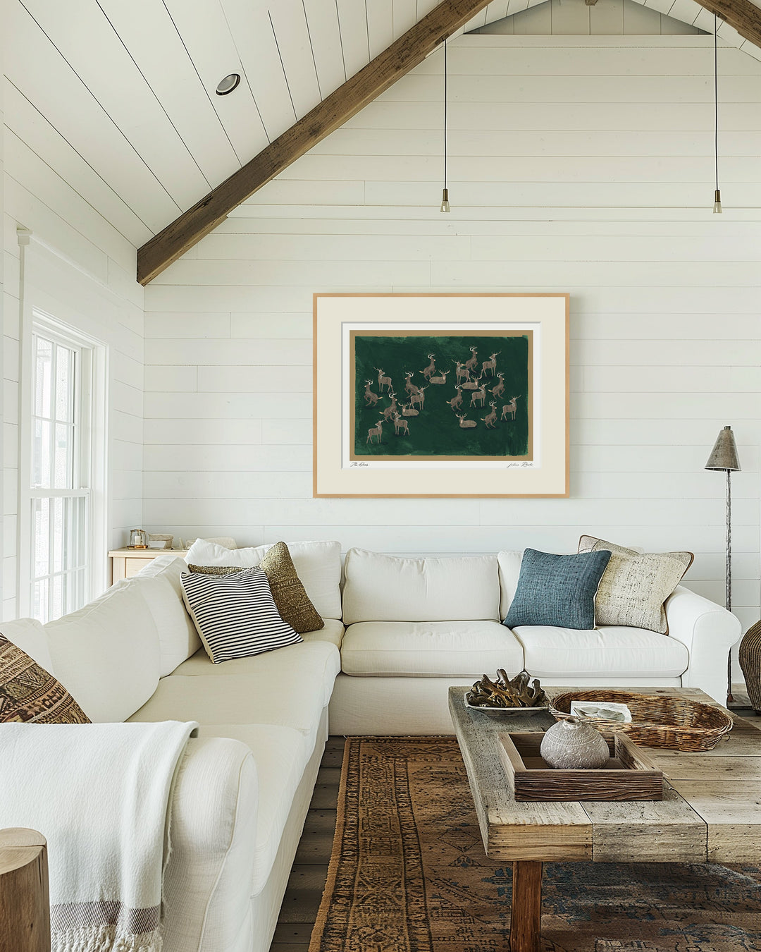 "The Deer" Framed Matted Print Wall Art by ChiChi Décor