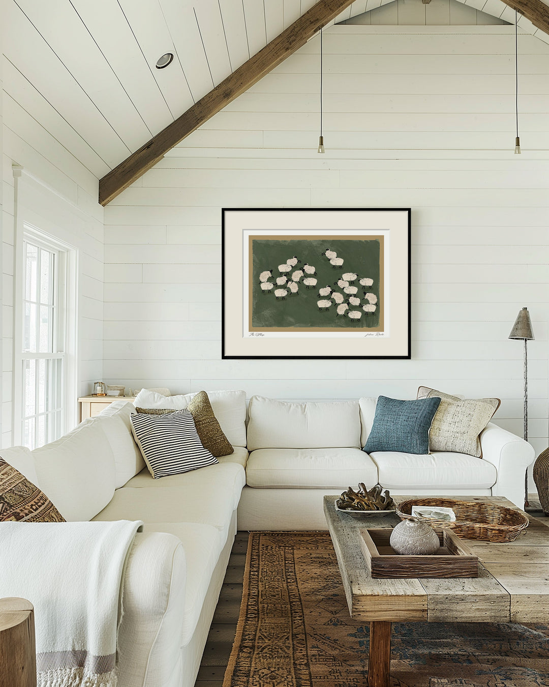 "The Sheep" Framed Matted Print Wall Art by ChiChi Décor