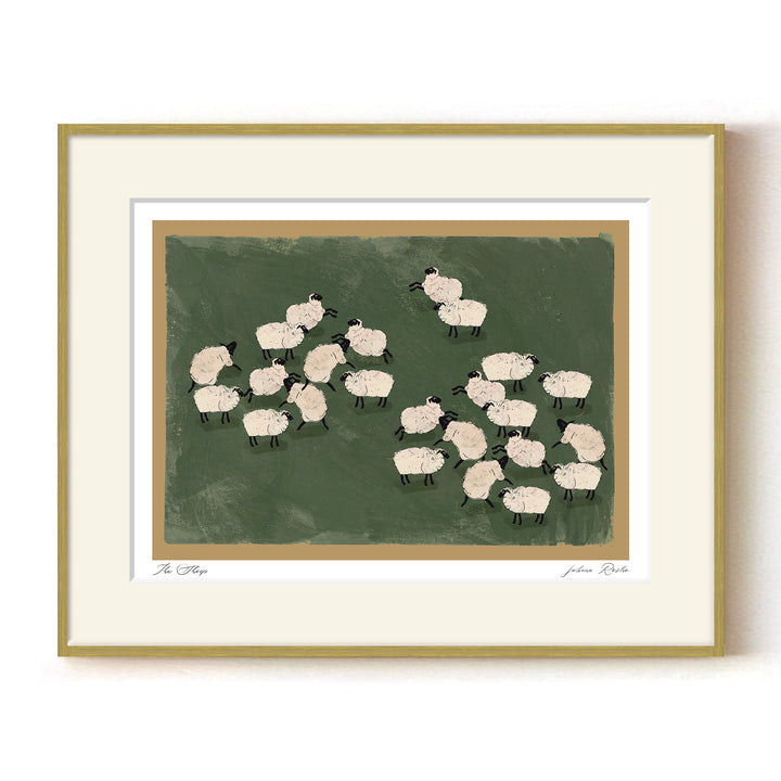 "The Sheep" Framed Matted Print Wall Art by ChiChi Décor