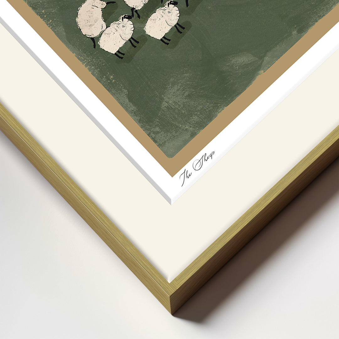 "The Sheep" Framed Matted Print Wall Art by ChiChi Décor
