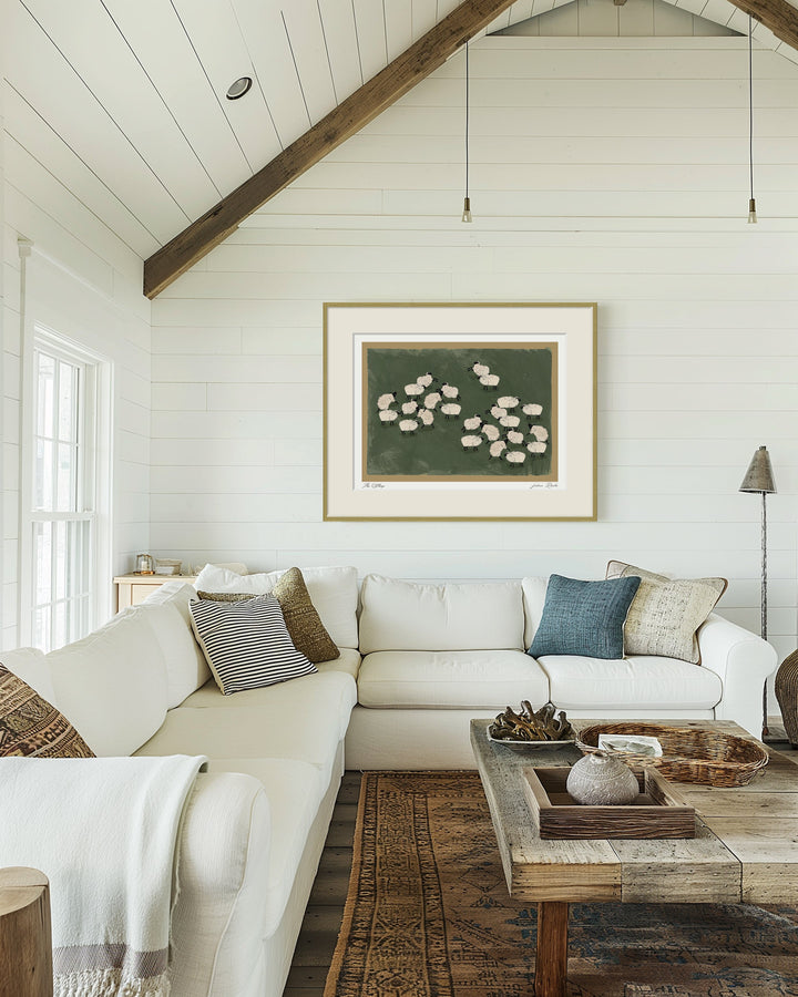 "The Sheep" Framed Matted Print Wall Art by ChiChi Décor
