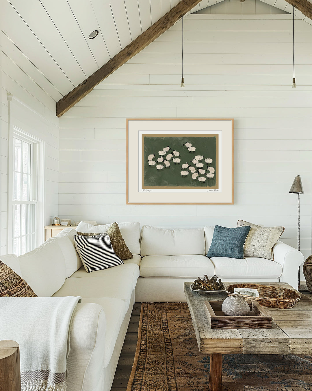 "The Sheep" Framed Matted Print Wall Art by ChiChi Décor