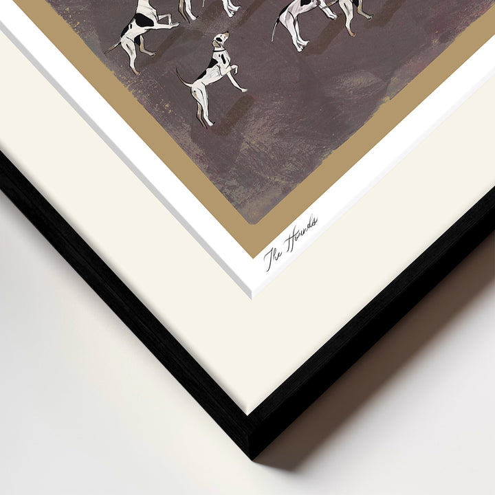 "The Hounds" Framed Matted Print Wall Art by ChiChi Décor