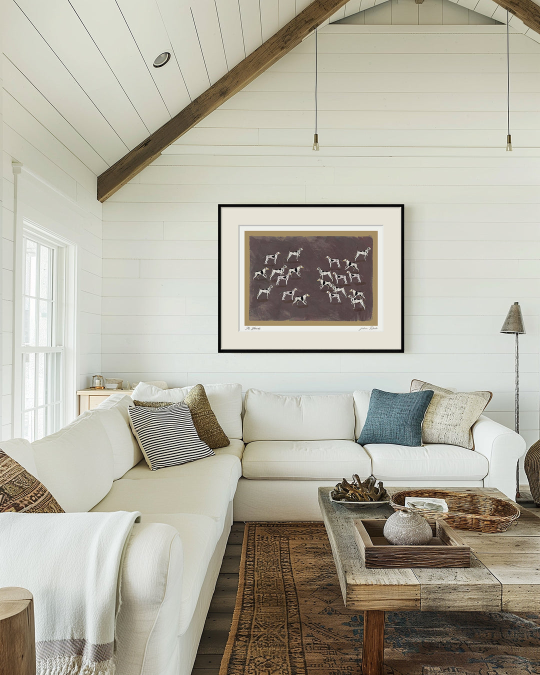 "The Hounds" Framed Matted Print Wall Art by ChiChi Décor