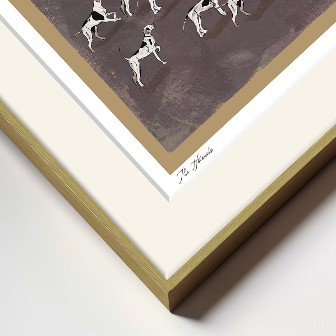 "The Hounds" Framed Matted Print Wall Art by ChiChi Décor