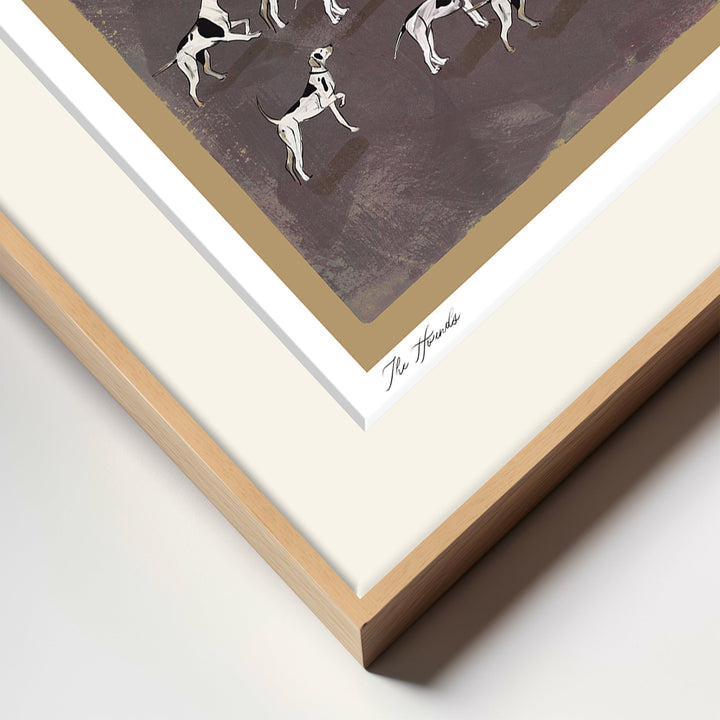 "The Hounds" Framed Matted Print Wall Art by ChiChi Décor