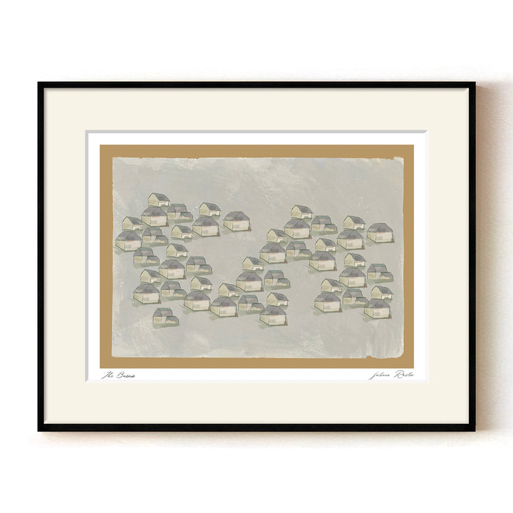 "The Barns" Framed Matted Print Wall Art by ChiChi Décor
