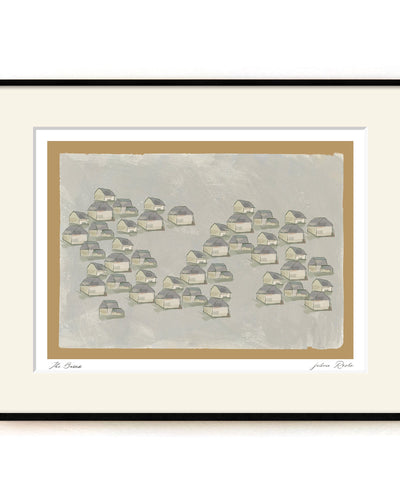 "The Barns" Framed Matted Print Wall Art by ChiChi Décor