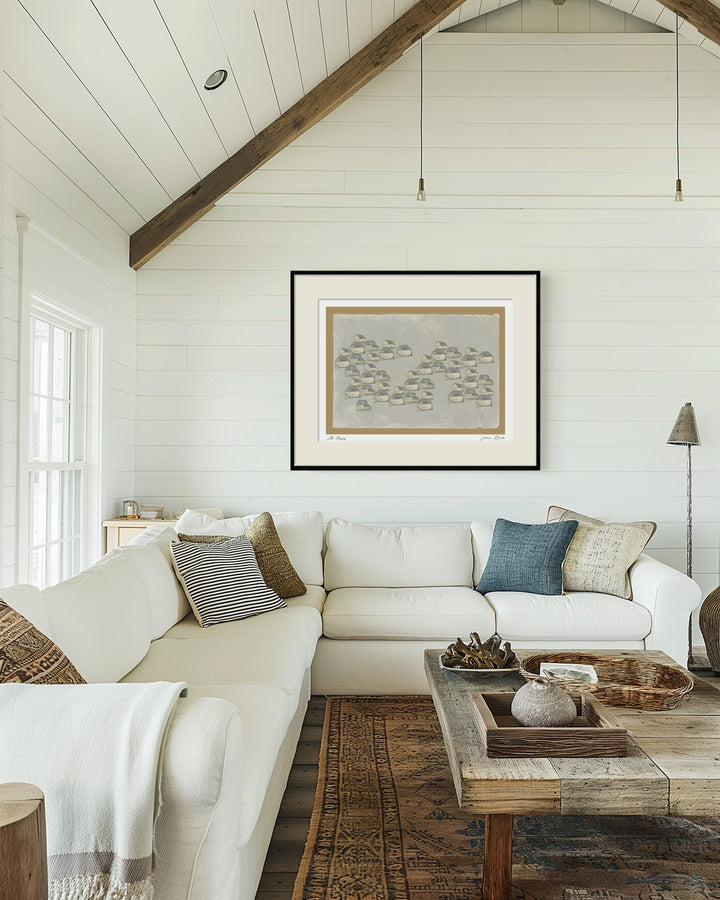 "The Barns" Framed Matted Print Wall Art by ChiChi Décor