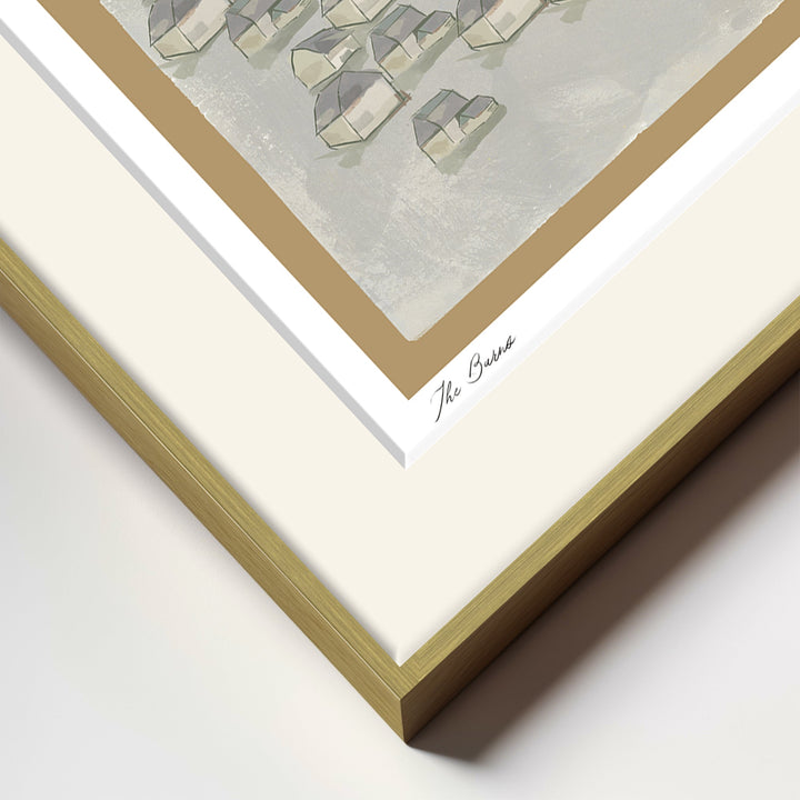 "The Barns" Framed Matted Print Wall Art by ChiChi Décor