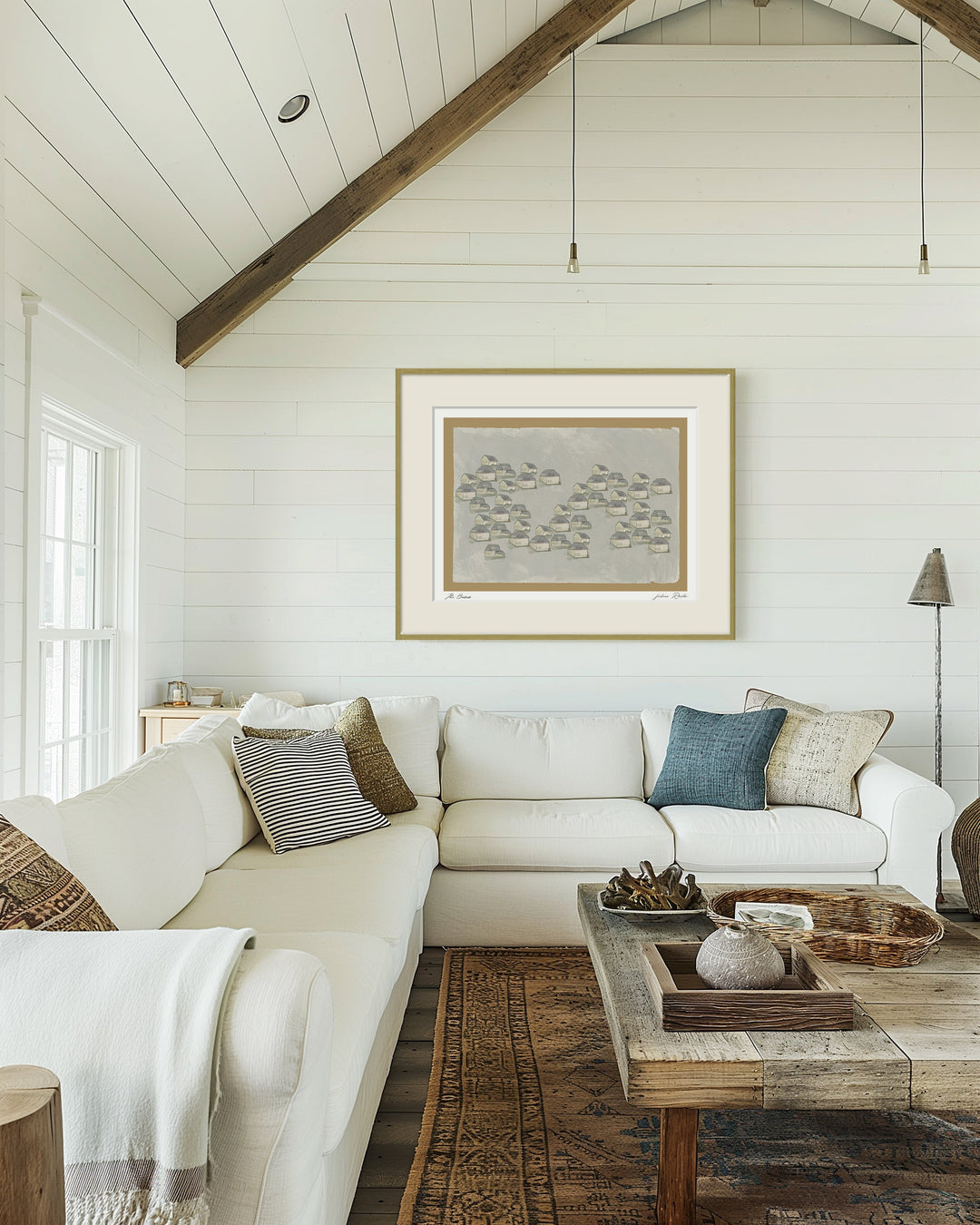 "The Barns" Framed Matted Print Wall Art by ChiChi Décor