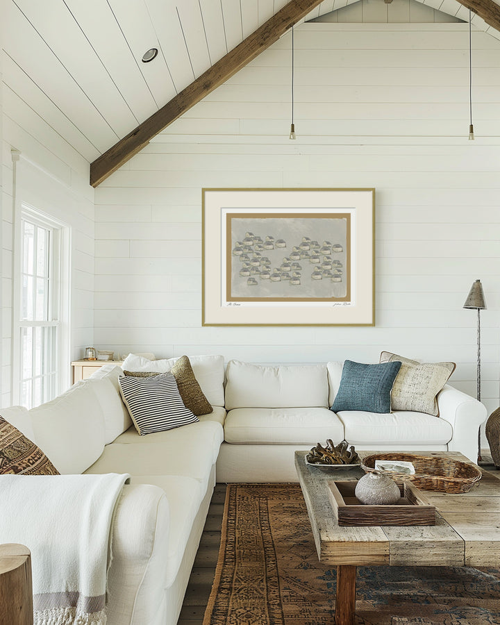 "The Barns" Framed Matted Print Wall Art by ChiChi Décor