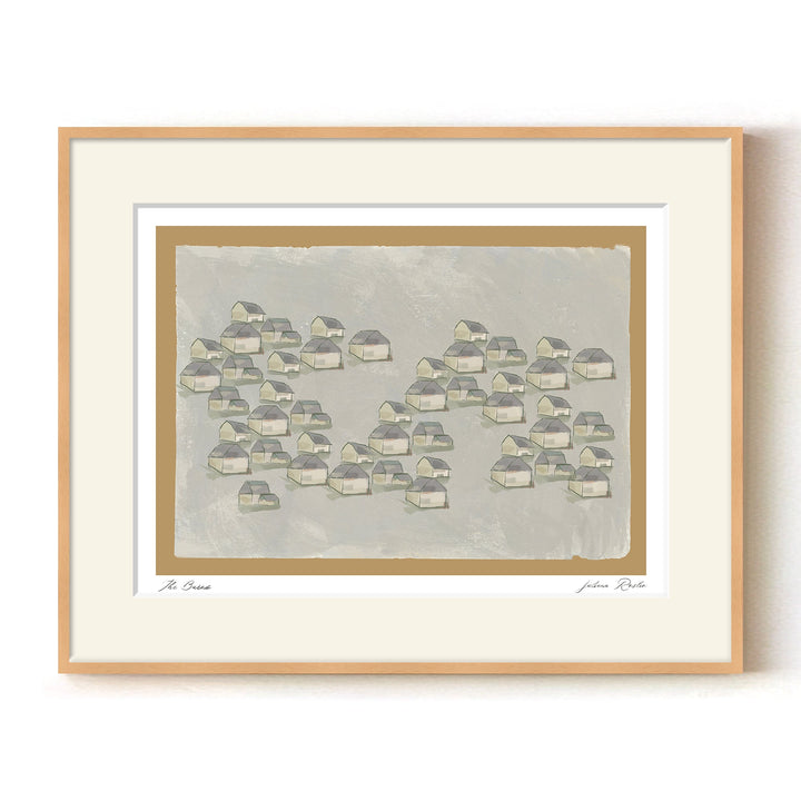 "The Barns" Framed Matted Print Wall Art by ChiChi Décor