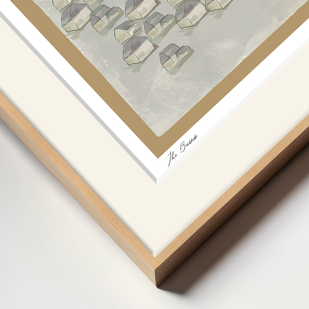 "The Barns" Framed Matted Print Wall Art by ChiChi Décor