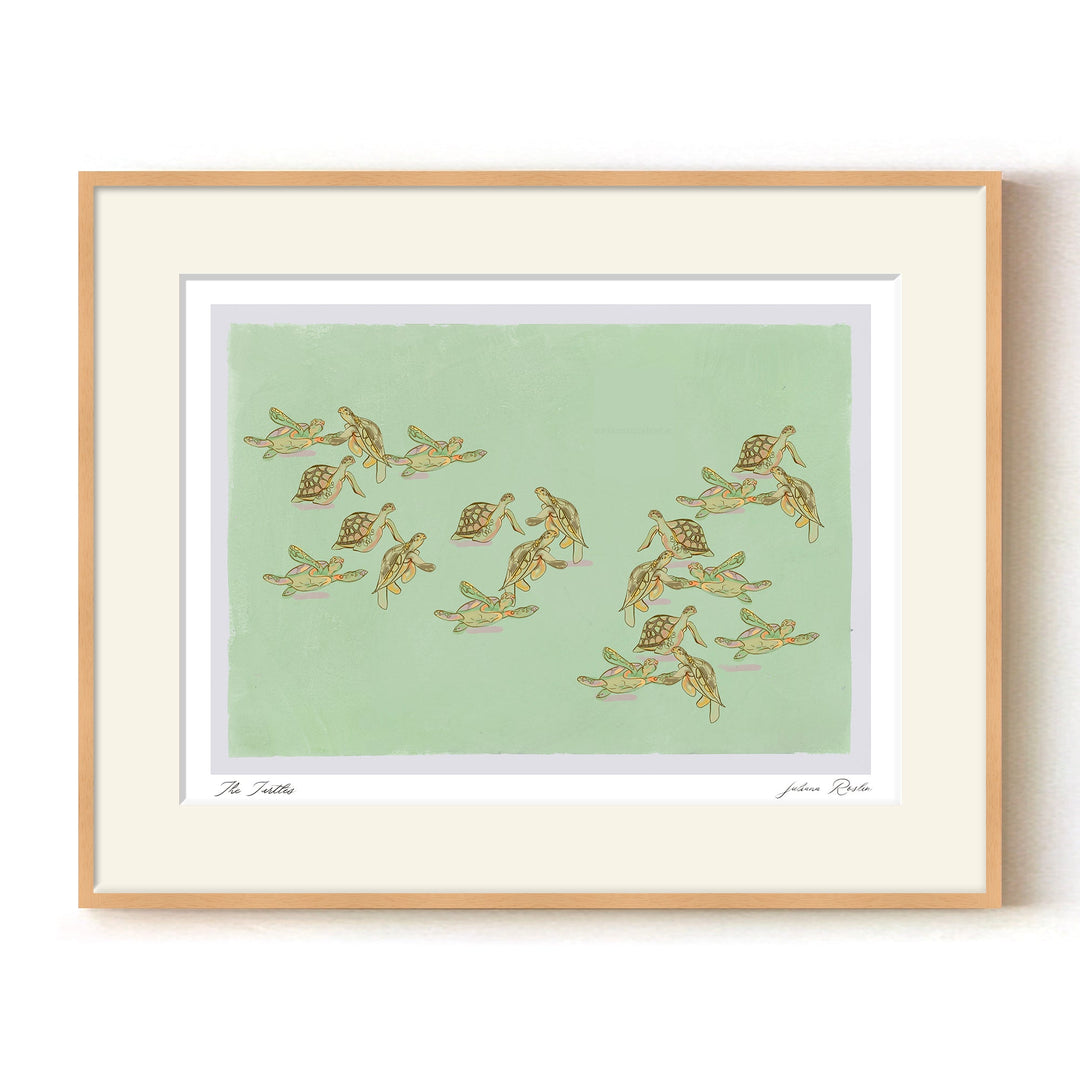 "The Turtles" Framed Matted Print Wall Art by ChiChi Décor