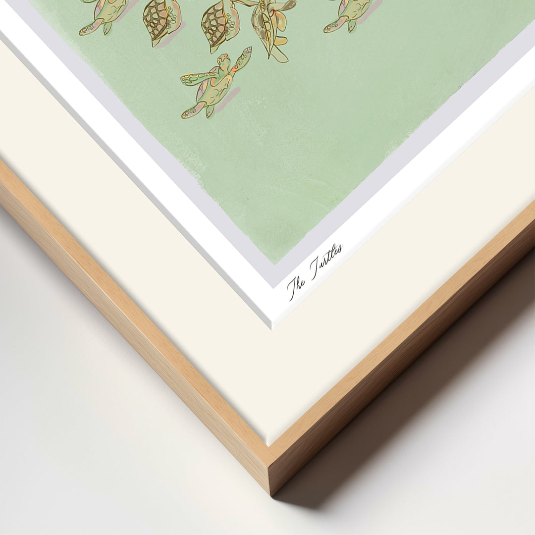 "The Turtles" Framed Matted Print Wall Art by ChiChi Décor