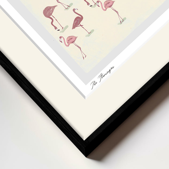 "The Flamingoes" Framed Matted Print Wall Art by ChiChi Décor
