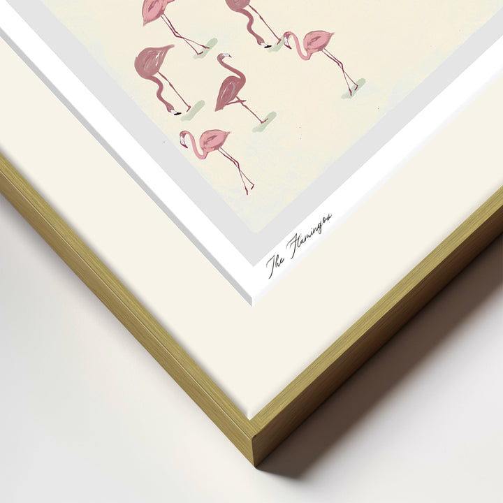 "The Flamingoes" Framed Matted Print Wall Art by ChiChi Décor