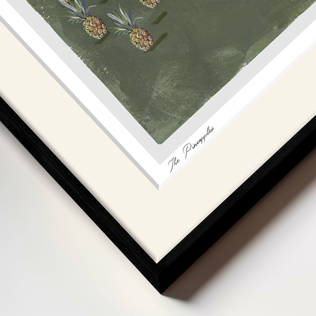"The Pineapples" Framed Matted Print Wall Art by ChiChi Décor