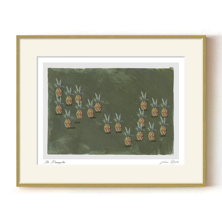 "The Pineapples" Framed Matted Print Wall Art by ChiChi Décor