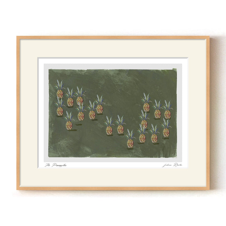 "The Pineapples" Framed Matted Print Wall Art by ChiChi Décor