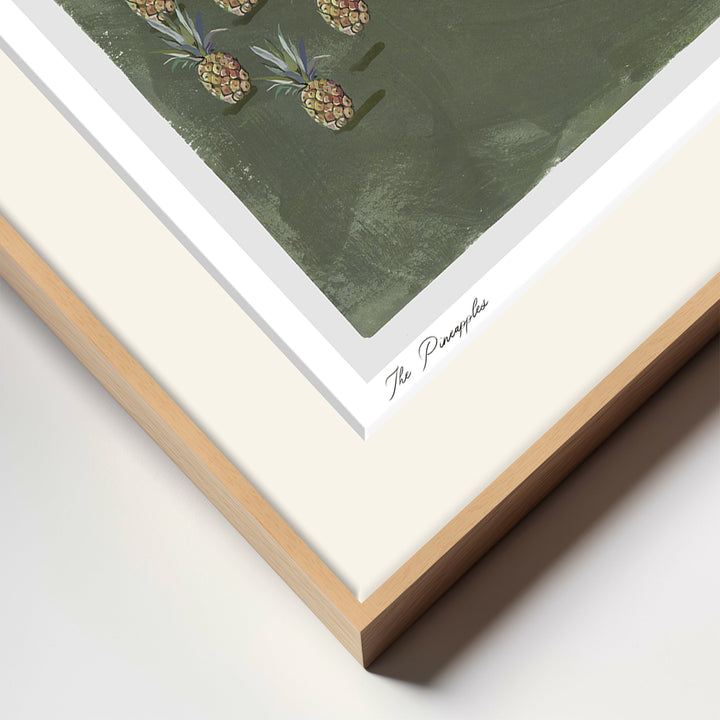 "The Pineapples" Framed Matted Print Wall Art by ChiChi Décor
