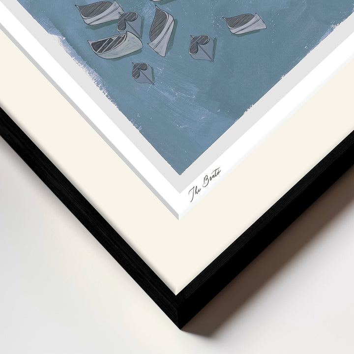 "The Boats " Framed Matted Print Wall Art by ChiChi Décor