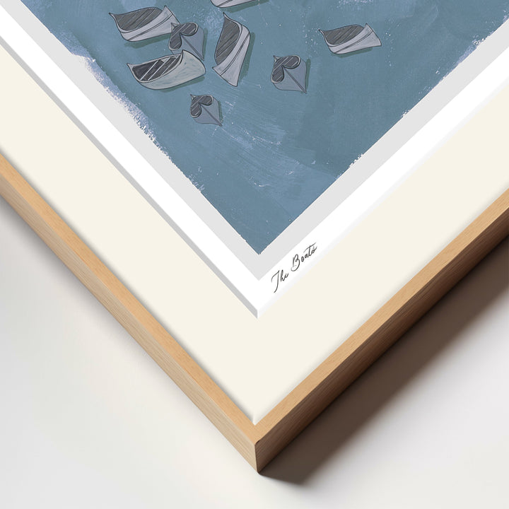 "The Boats " Framed Matted Print Wall Art by ChiChi Décor
