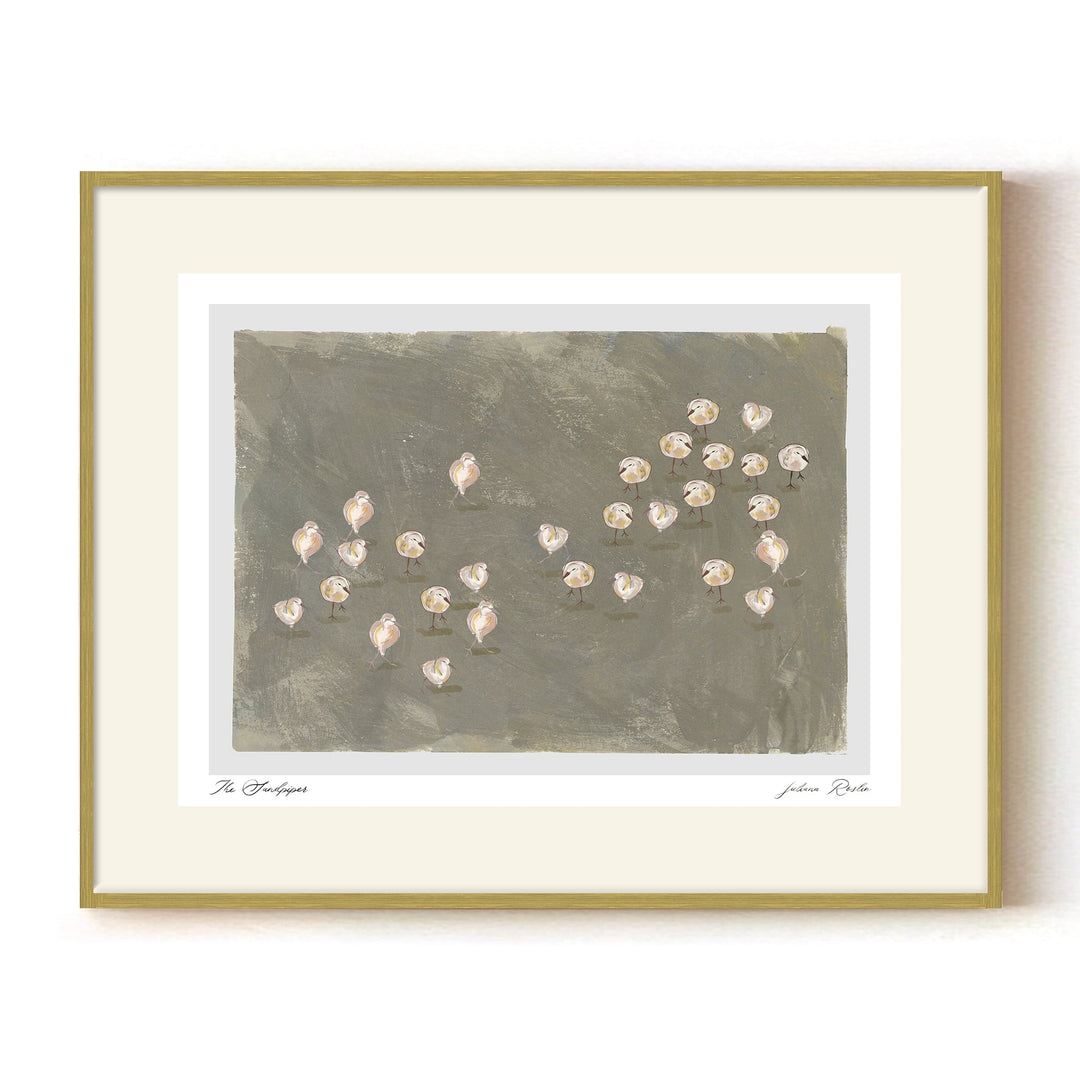 "The Sandpipers" Framed Matted Print Wall Art by ChiChi Décor