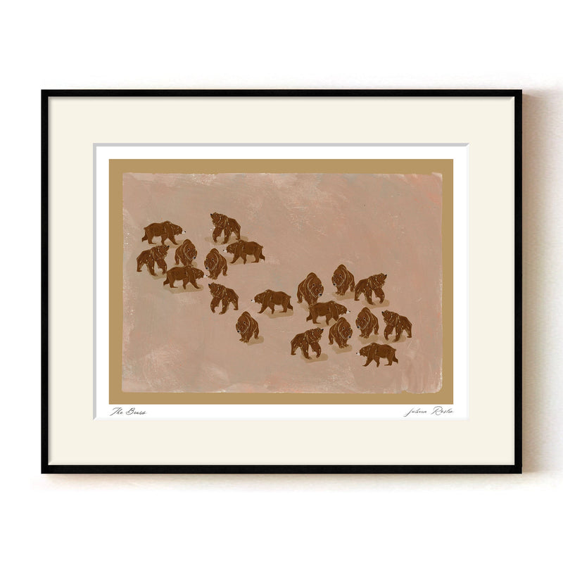 "The Bears" Framed Matted Print Wall Art by ChiChi Décor