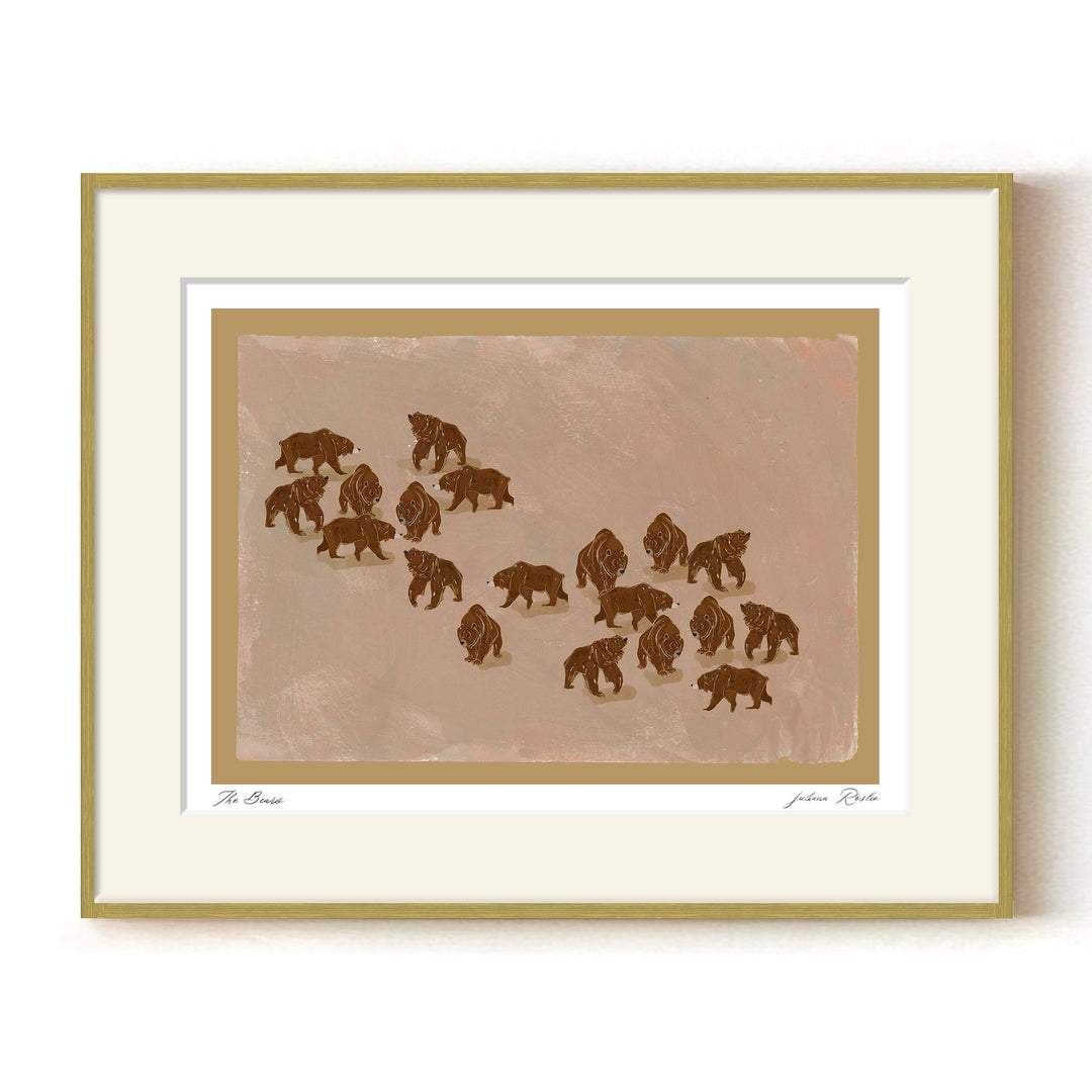 "The Bears" Framed Matted Print Wall Art by ChiChi Décor