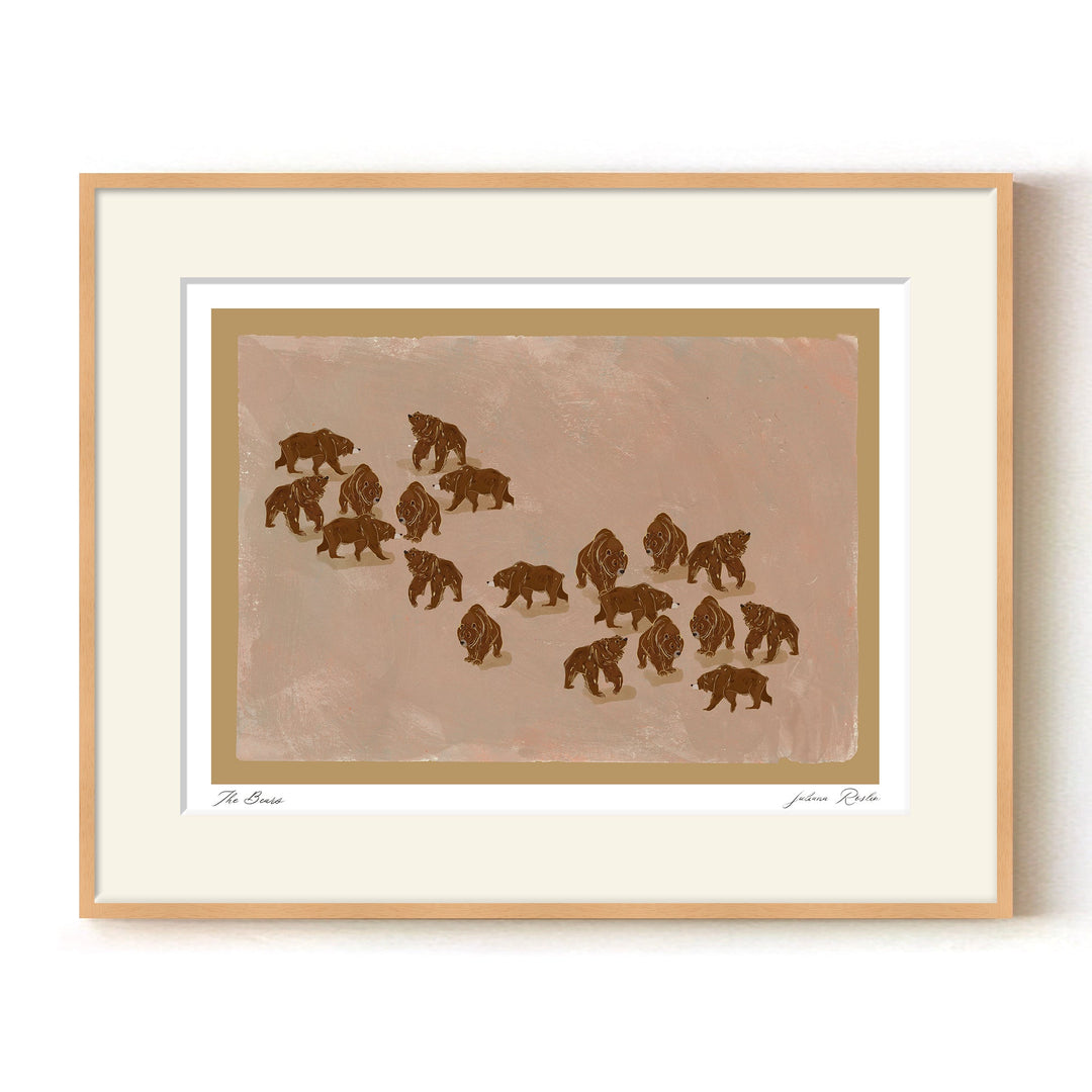 "The Bears" Framed Matted Print Wall Art by ChiChi Décor