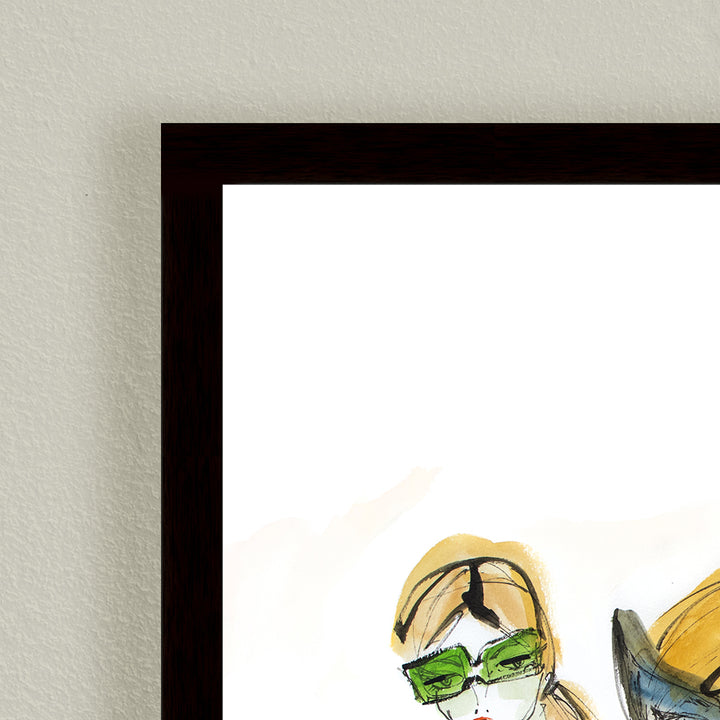 'Blondes In Green' Framed Print Wall Art