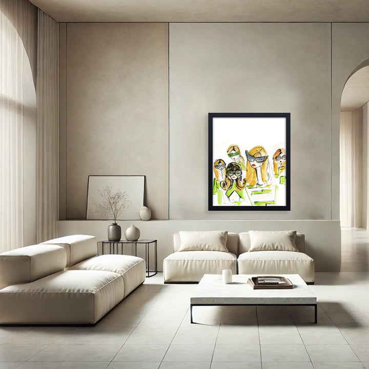 'Blondes In Green' Framed Print Wall Art