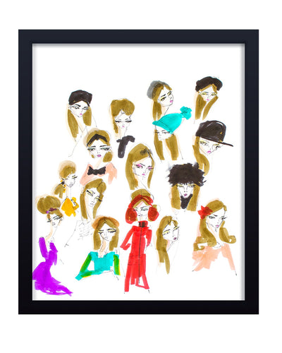 Open Box · 'Hats And Hair' Framed Print Wall Art