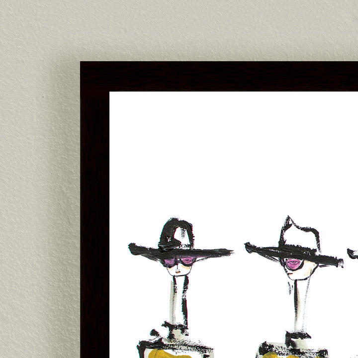 'Hats And Slacks' Framed Print Wall Art