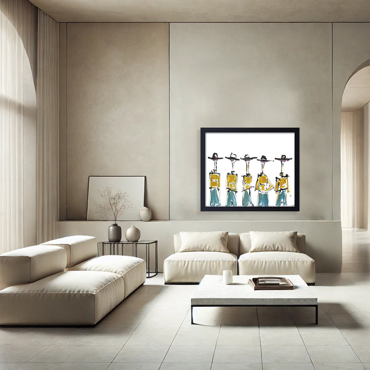 'Hats And Slacks' Framed Print Wall Art