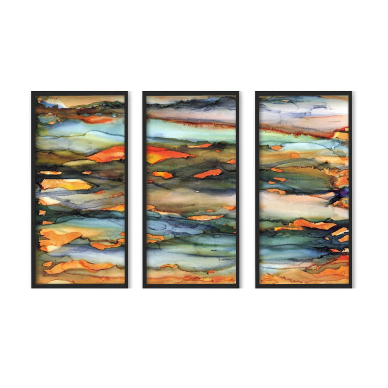 "Methane 
"Set of Three Framed Textured Wall Art