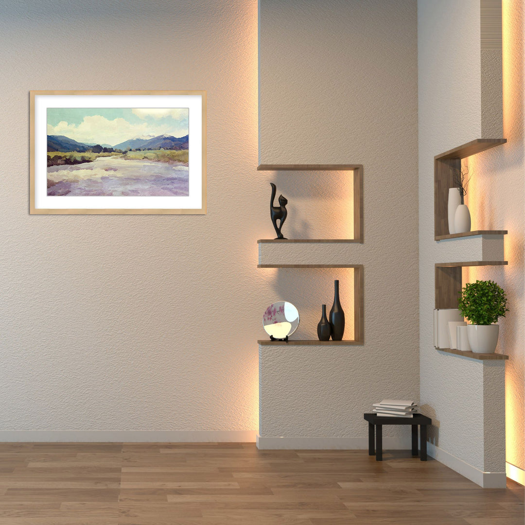 "Valley River" Framed Matted Print Wall Art