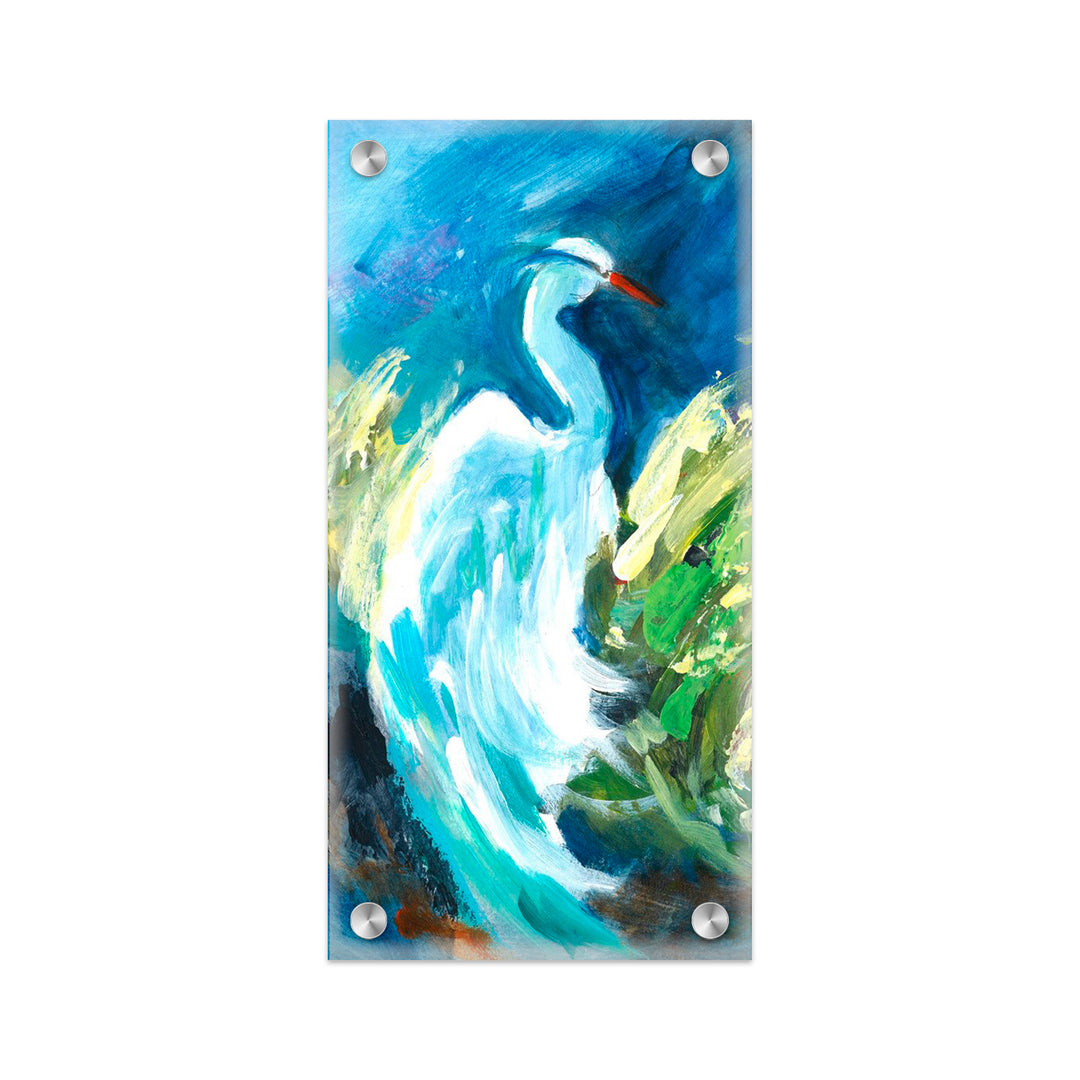 "Heron in Color" Acrylic Wall Art