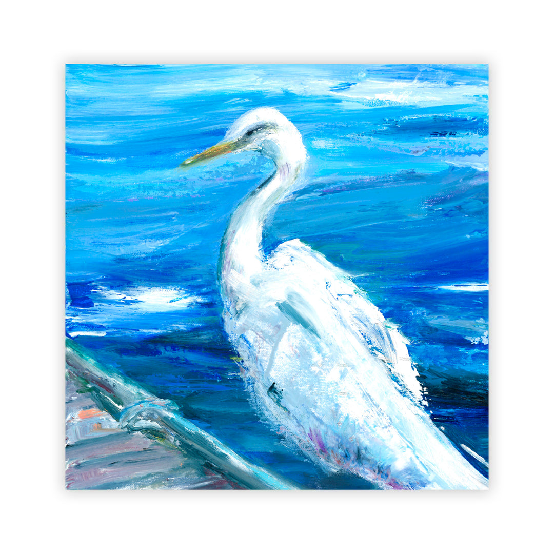"Heron on Deck" Acrylic Wall Art