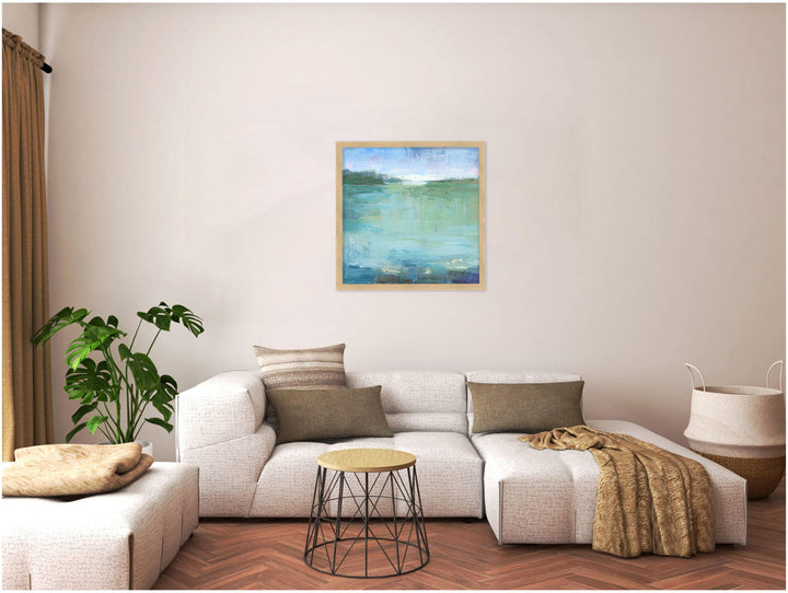 "Watery" Framed Canvas Wall Art