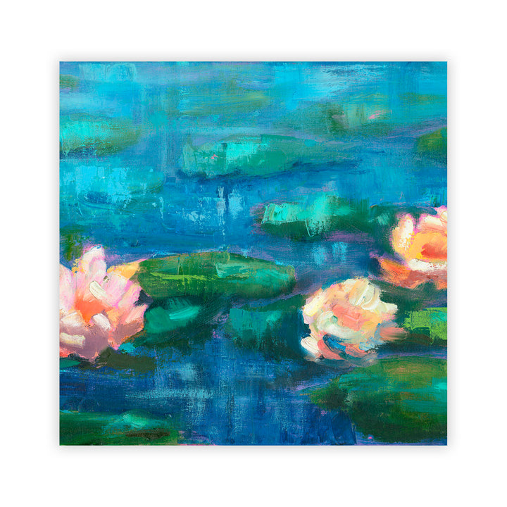 "Blue Lily Pond" Acrylic Wall Art