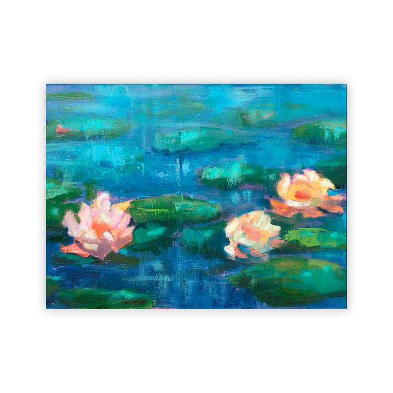 "Blue Lily Pond" Acrylic Wall Art