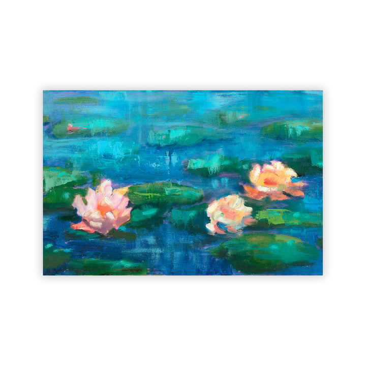 "Blue Lily Pond" Acrylic Wall Art