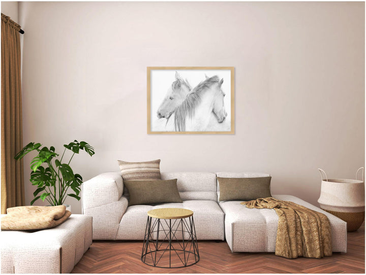 "Horses" Framed Canvas Wall Art