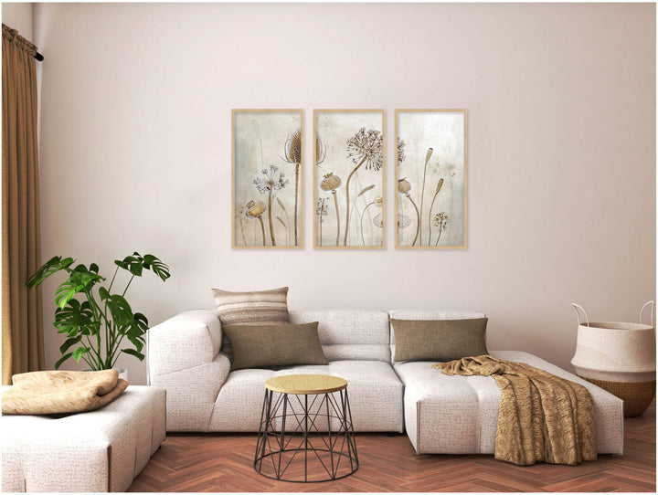 "Growing Old" Set of Three Framed Canvas Wall Art
