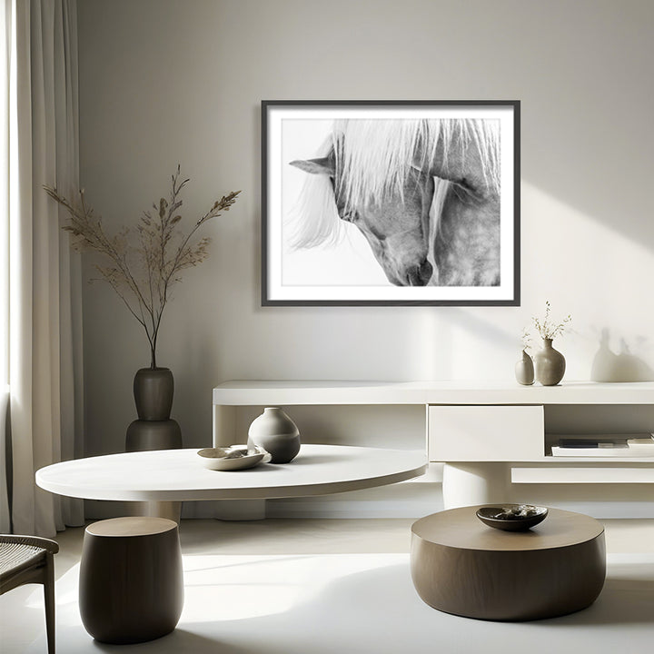 "Halflinger Portrait" Framed Print Wall Art